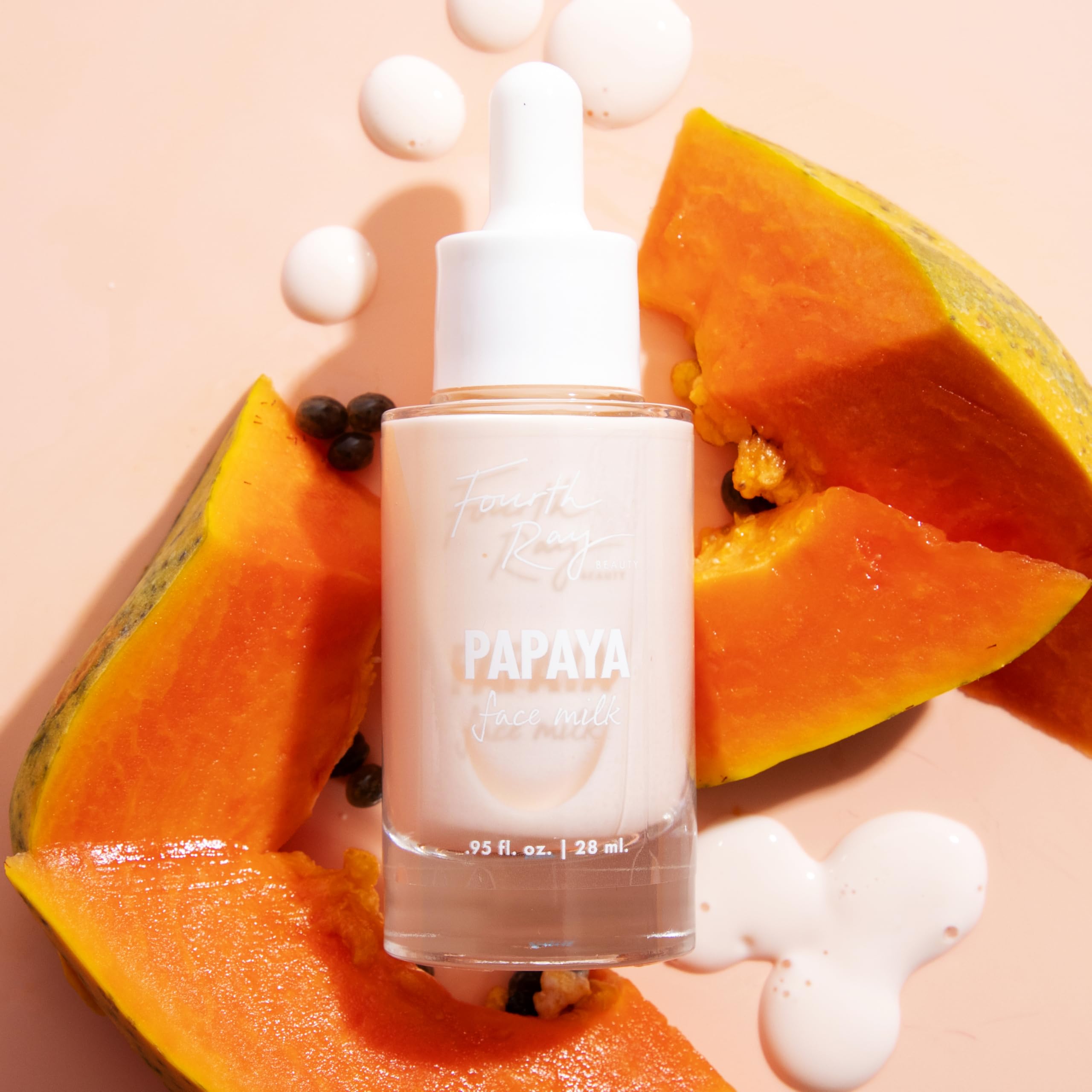 ColourPop Fourth Ray Beauty Papaya Face Milk - Moisturizing Face Serum Infused with Papaya Enzymes, Papaya Oil & White Tea - Conditions Skin for a Healthier-Looking Complexion (0.95 oz) - Image 4